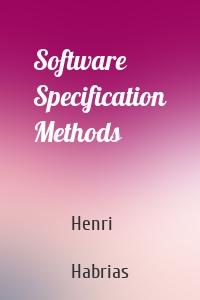 Software Specification Methods