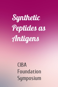 Synthetic Peptides as Antigens