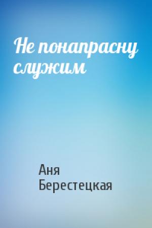 Обложка книги «Не понапрасну служим» — Аня Берестецкая