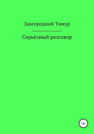 Обложка книги «Серьёзный разговор» — Тимур Завгородний