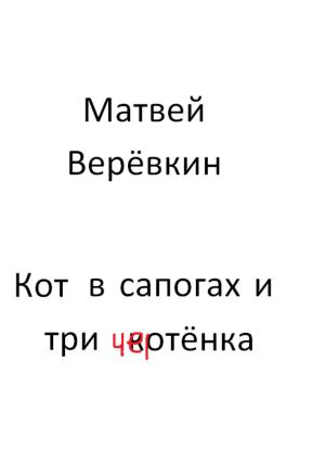 Обложка книги «Кот в сапогах и три котёнка» — Матвей Верёвкин
