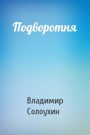 Обложка книги «Подворотня» — Владимир Солоухин