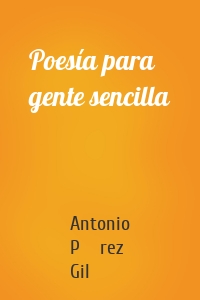 Poesía para gente sencilla