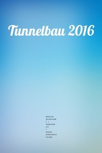 Tunnelbau 2016