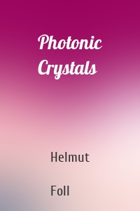 Photonic Crystals