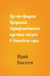Где-то бродит Бродский. Зарифмованные кусочки жизни в бытовом соусе