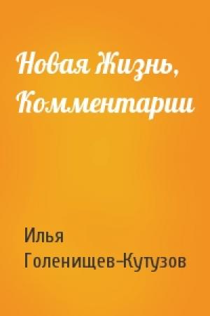 Обложка книги «Новая Жизнь, Комментарии» — И Голенищев-Кутузов