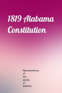 1819 Alabama Constitution
