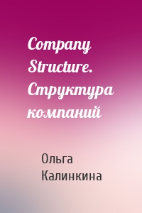 Company Structure. Структура компаний