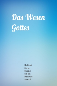 Das Wesen Gottes