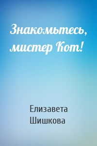 Знакомьтесь, мистер Кот!