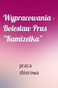 Wypracowania - Bolesław Prus "Kamizelka"