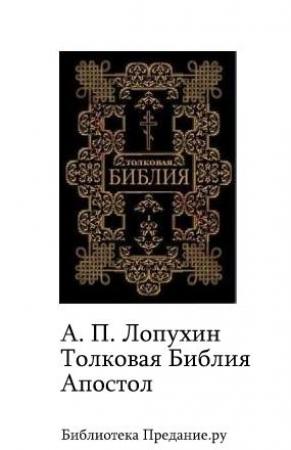Обложка книги «Толковая Библия. Апостол» — Андрей Лопухин