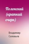 Владимир Соловьев - Полонский (краткий очерк)
