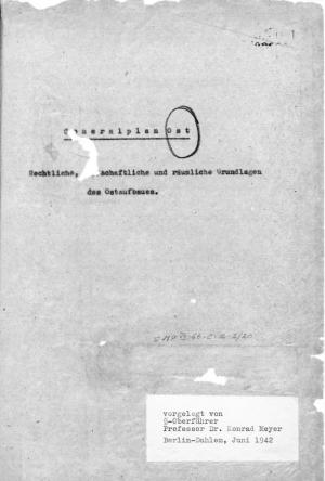 Обложка книги «Генеральный план «Ост»» — Конрад Мейер-Хетлинг