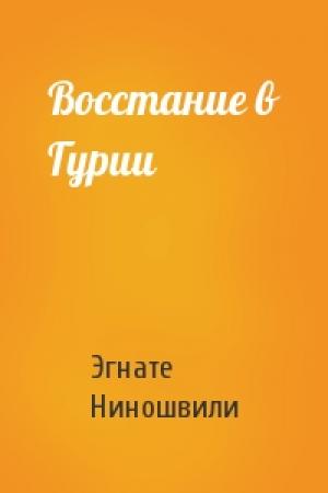 Обложка книги «Восстание в Гурии» — Эгнате Ниношвили