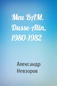 Meu BAM. Dusse-Alin, 1980-1982