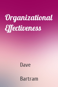 Organizational Effectiveness