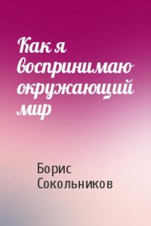 Обложка книги «Как я воспринимаю окружающий мир» — Борис Сокольников