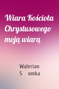 Wiara Kościoła Chrystusowego moją wiarą