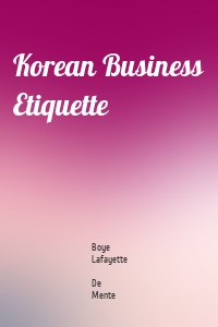 Korean Business Etiquette