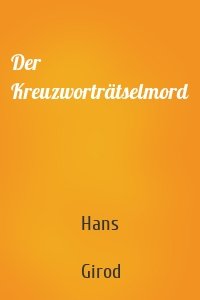 Der Kreuzworträtselmord