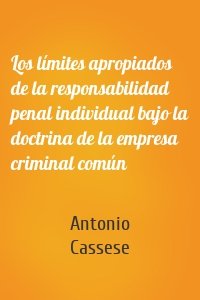 Los límites apropiados de la responsabilidad penal individual bajo la doctrina de la empresa criminal común