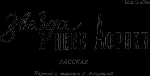 Обложка книги «Звезда в небе Африки» — Ян Вайсс