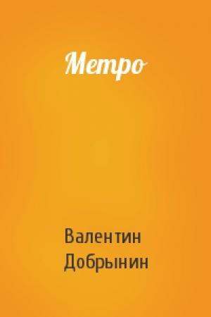 Обложка книги «Метро» — Валентин Добрынин
