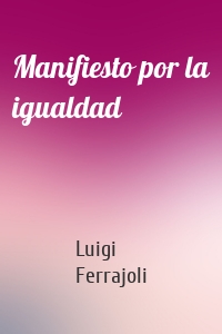 Manifiesto por la igualdad