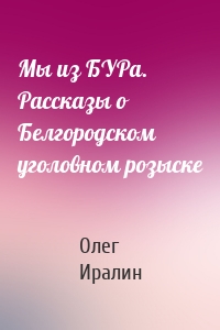 Мы из БУРа. Рассказы о Белгородском уголовном розыске
