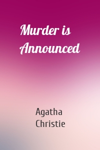 Murder is Announced