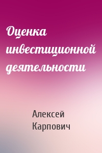 Оценка инвестиционной деятельности