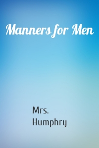 Manners for Men