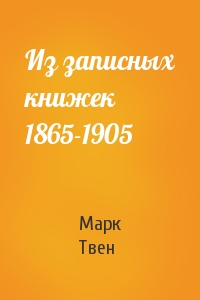 Из записных книжек 1865-1905