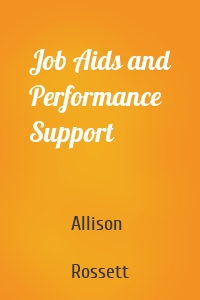 Job Aids and Performance Support