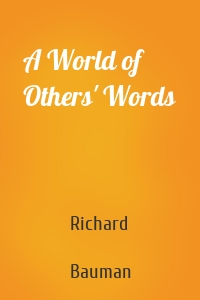 A World of Others' Words