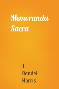 Memoranda Sacra