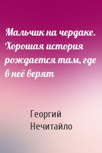 Мальчик на чердаке. Хорошая история рождается там, где в неё верят