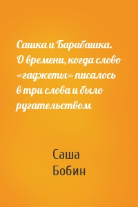 Сашка и Барабашка. О времени, когда слово «гаджеты» писалось в три слова и было ругательством