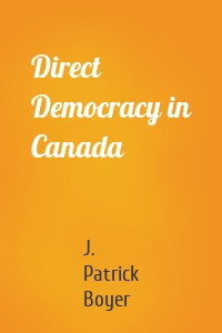 Direct Democracy in Canada