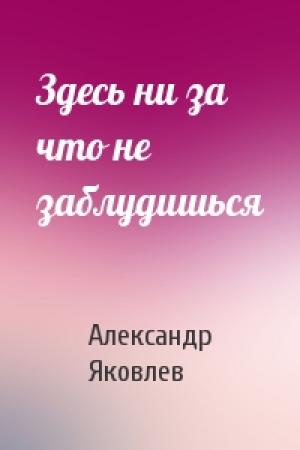 Обложка книги «Здесь ни за что не заблудишься» — Александр Яковлев