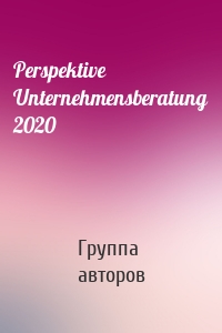 Perspektive Unternehmensberatung 2020