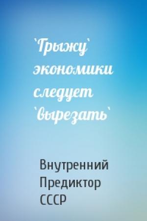 Обложка книги «`Грыжу` экономики следует `вырезать`» — Внутренний СССР