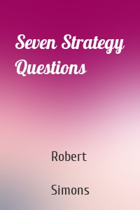 Seven Strategy Questions