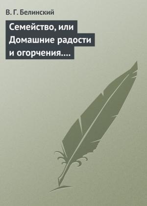 Обложка книги «Семейство, или Домашние радости и огорчения. Роман шведской писательницы Фредерики Бремер…» — Виссарион Белинский