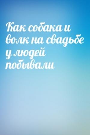 Обложка книги «Как собака и волк на свадьбе у людей побывали»