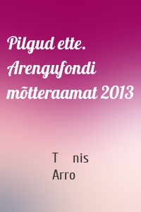 Pilgud ette. Arengufondi mõtteraamat 2013