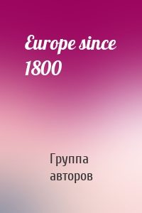 Europe since 1800