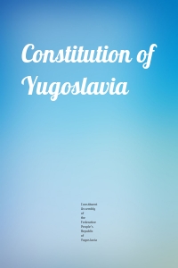 Constitution of Yugoslavia